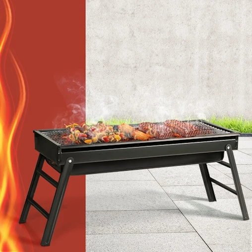 Grillz Charcoal BBQ Foldable Grill Camping Smoker - Image 7