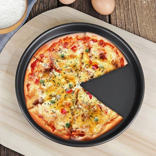 SOGA 6X 10-inch Round Black Steel Non-stick Pizza Tray Oven Baking Plate Pan - Image 5