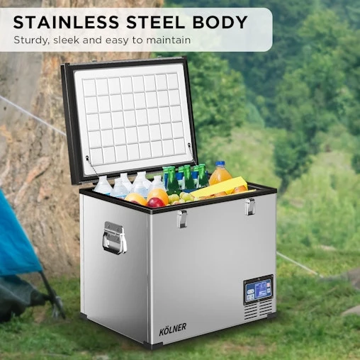 Kolner 95L Stainless Steel Portable Fridge Chest Freezer - Image 8