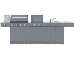 Alfresco Island Inc 4 Burner BBQ, Sink & Range