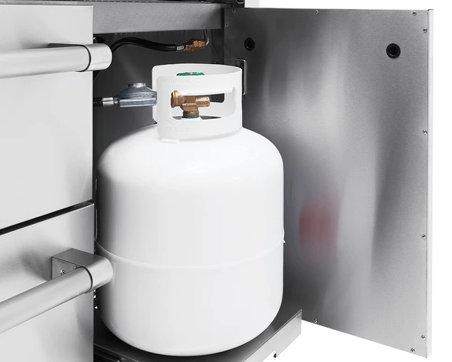 BeefEater 7000 Premium 4 Burner Flame Failure BBQ On Side Burner Cart - Image 9