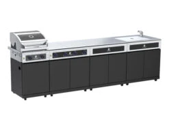 Beefmaster Deluxe 2 Burner BBQ Kitchen On Classic Cart