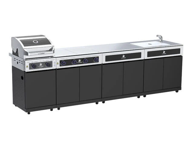 Beefmaster Deluxe 2 Burner BBQ Kitchen On Classic Cart