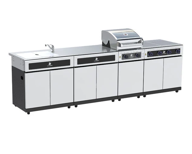 Beefmaster Deluxe 2 Burner BBQ Kitchen On Deluxe Cart - Image 2