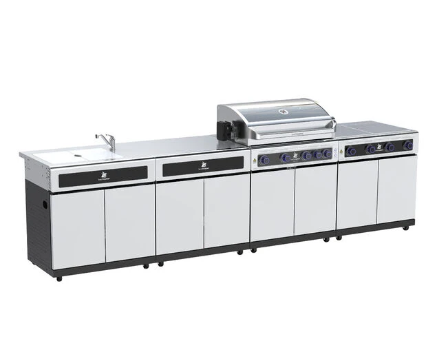 Beefmaster Deluxe 4 Burner BBQ Kitchen On Deluxe Cart - Image 2