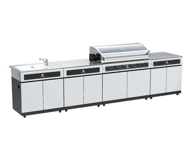 Beefmaster Deluxe 6 Burner BBQ Kitchen On Deluxe Cart - Image 2