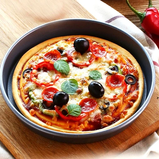 SOGA 6X 10-inch Round Black Steel Non-stick Pizza Tray Oven Baking Plate Pan - Image 3