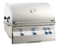 Fire Magic Grills Aurora A660i 3 Burner Built-In BBQ (H Shaped Burners) With Analog Thermometer, Backburner & Rotisserie Kit