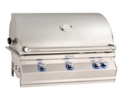 Fire Magic Grills Aurora A790i 3 Burner Built-In BBQ (H Shaped Burners) With Analog Thermometer, Backburner & Rotisserie Kit