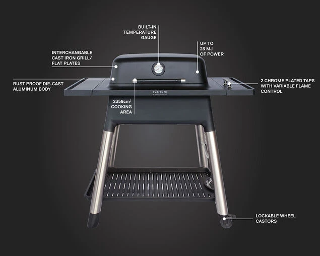 Everdure By Heston Blumenthal FORCE 2 Burner BBQ With Stand - Image 11