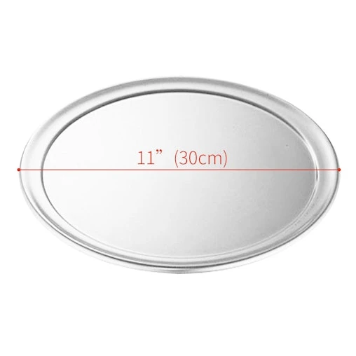 SOGA 2X 11-inch Round Aluminum Steel Pizza Tray Home Oven Baking Plate Pan - Image 2