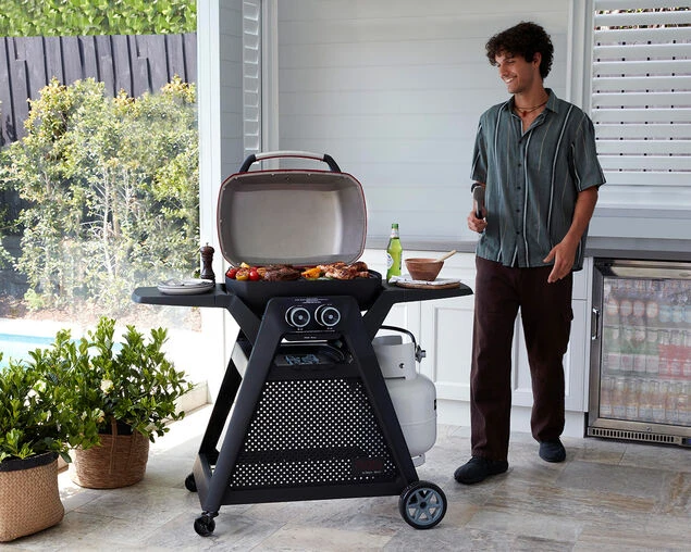 Ziggy Elite Twin Grill LPG BBQ On Cart - Image 9