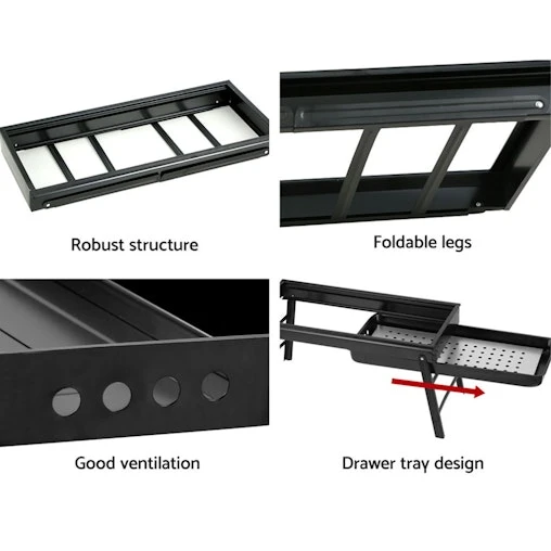 Grillz Charcoal BBQ Foldable Grill Camping Smoker - Image 6