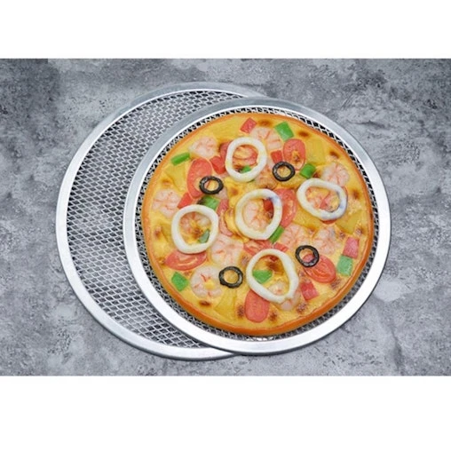 SOGA 12-inch Round Seamless Aluminium Nonstick Commercial Grade Pizza Screen Baking Pan - Image 2