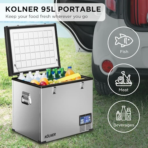 Kolner 95L Stainless Steel Portable Fridge Chest Freezer - Image 11
